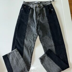 Adika straight leg double tone jeans